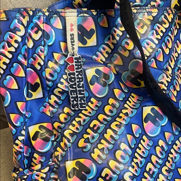 Harajuku Lovers Blue and Yellow Tote Bag - Picture 3 of 3